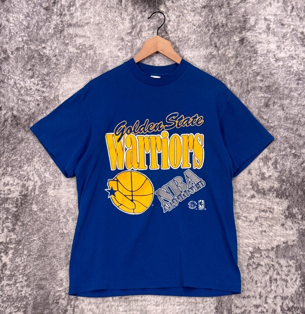 Vintage Trench T Shirt Large Mens Golden State Warriors Single Stitch